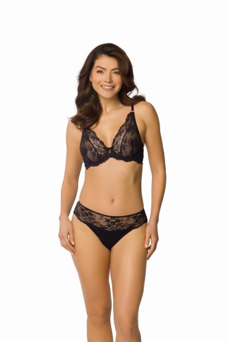 ALISHA biustonosz bralette B105 czarny 